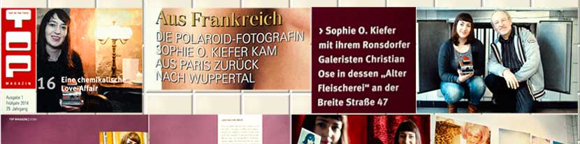 Sophie O.Kiefer im Top Magazin